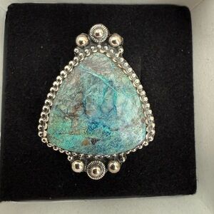 .925 sterling silver & chrysocolla Ring size 9